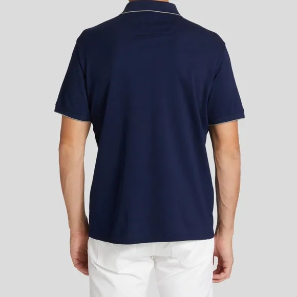 🆕 👕 Giorgio Armani Jersey Cotton Polo Shirt Size: E 58 Color: Navy/Grey