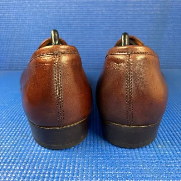 🔴 SUITSUPPLY Men`s Size 13 Brown Penny Loafer Casual Dress Shoes FW133416