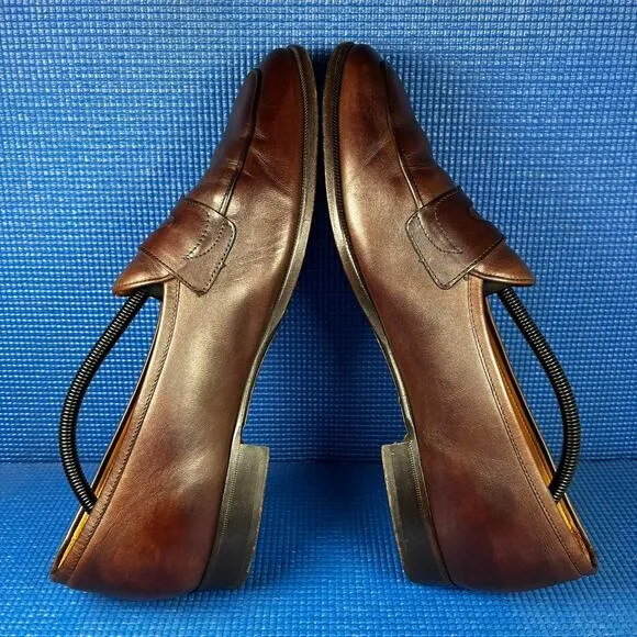 🔴 SUITSUPPLY Men`s Size 13 Brown Penny Loafer Casual Dress Shoes FW133416