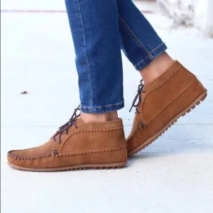 🔥1/2 OFF SUMMER SALE🔥 MINNETONKA Women's Suede Lace Up Moccasin Ankle Boot