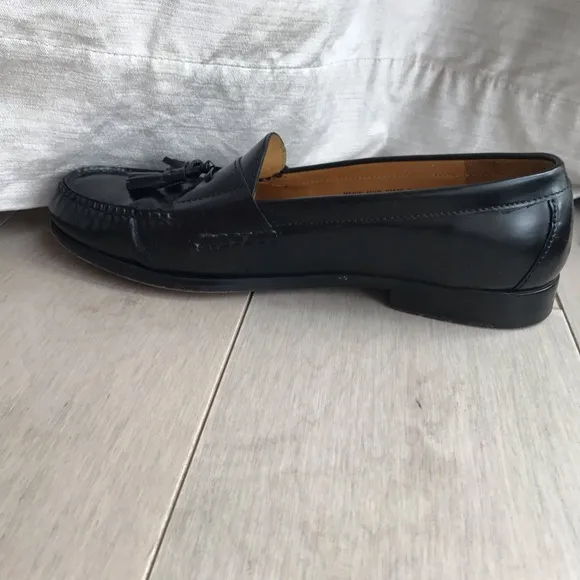 $125 Cole Haan Men Pinch Tassel Loafers leather shoes black 11.5 D