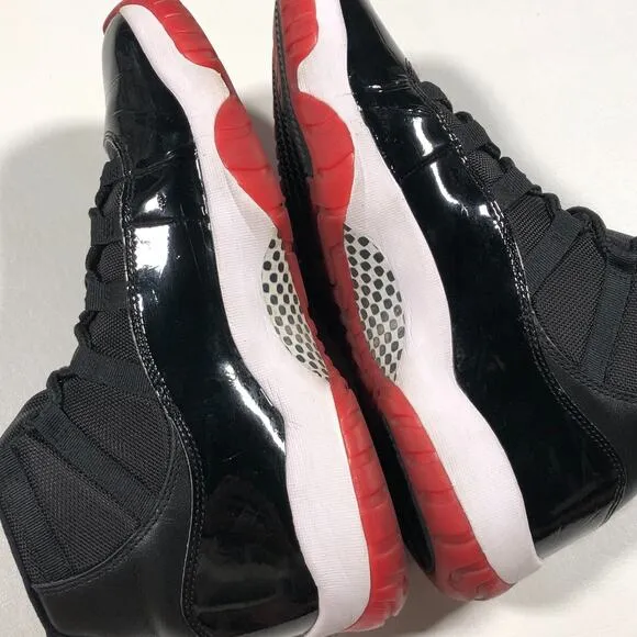 2019 Jordan 11 Retro High Playoffs Bred Sneakers Shoes Pre Owned With Box