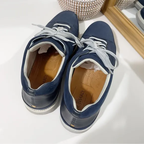 $285 SAMUEL HUBBARD fast mens navy blue lace up casual sneakers shoes