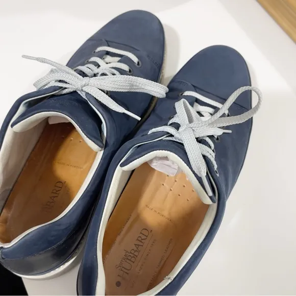 $285 SAMUEL HUBBARD fast mens navy blue lace up casual sneakers shoes