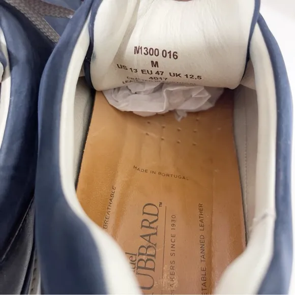 $285 SAMUEL HUBBARD fast mens navy blue lace up casual sneakers shoes