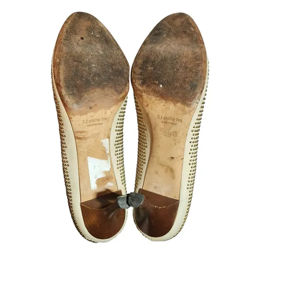 3.1 Phillip Lim Womens Shoes Size 38 Tan &amp; Gold