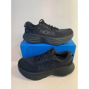 .4019 Hoka Clifton 9, Black/Black, Womens Running Shoes-US 9.5 Womens