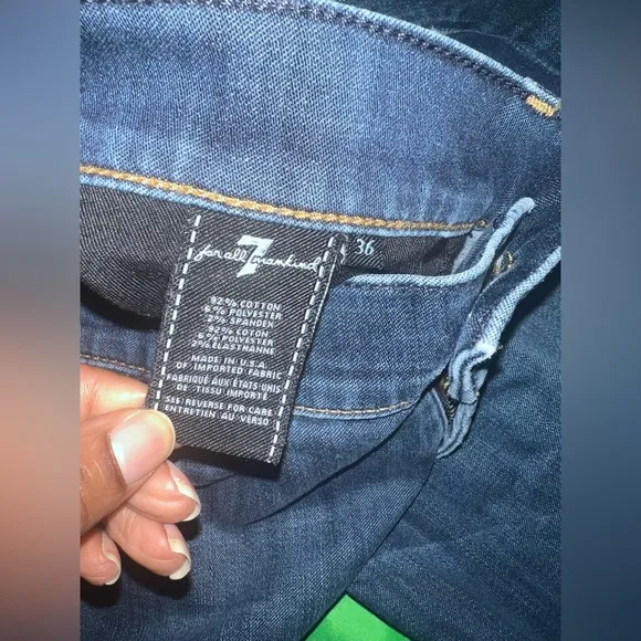7 for All Mankind Lux Performance The Straight Men's Blue Jeans size 36