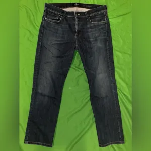 7 for All Mankind Lux Performance The Straight Men's Blue Jeans size 36