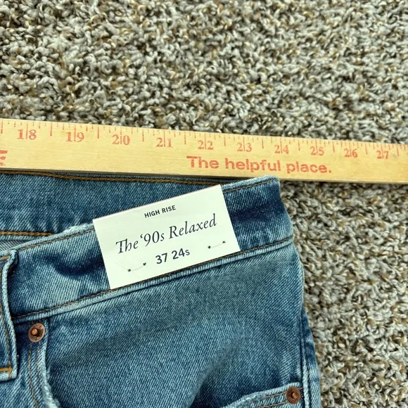 Abercrombie &amp; Fitch The 90s Relaxed High Rise Jeans Light Wash Size 37 24S