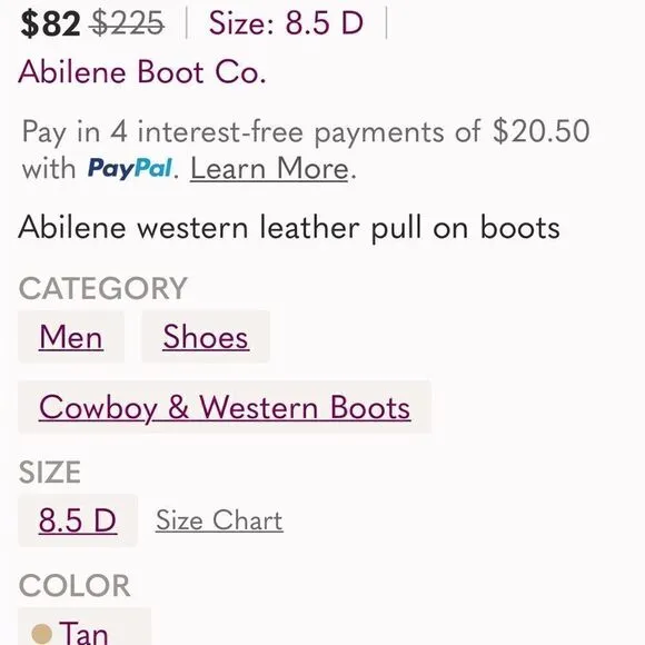 Abilene western distressed cowboy boots