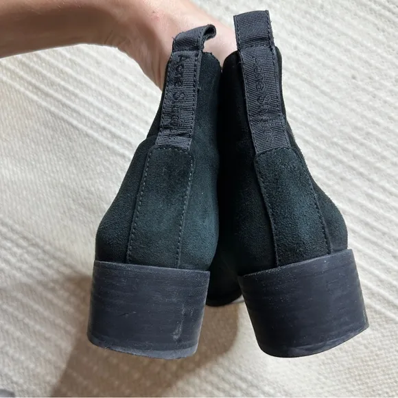 ACNE STUDIOS black suede leather Jensen pointed toe Chelsea boots 37