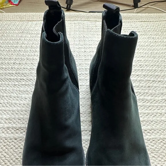 ACNE STUDIOS black suede leather Jensen pointed toe Chelsea boots 37