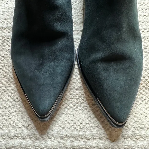 ACNE STUDIOS black suede leather Jensen pointed toe Chelsea boots 37