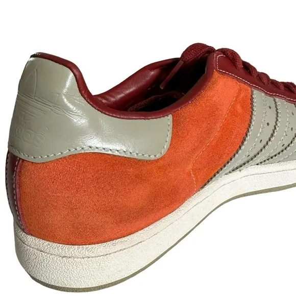 ADDIDAS RARE SUPERSTAR 1 SHELL TOE RED AND ORANGE SNEAKERS SIZE 11.5