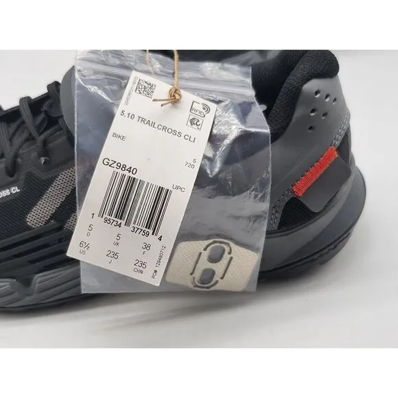 Adidas 5.10 Trailcross Clip In Cycling Shoes Womens Size 6.5 Black Gray GZ9840