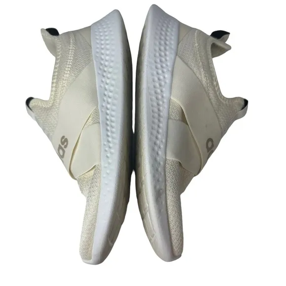 ADIDAS 8.5 Women's Cloudfoam Pure Motion Running Shoe Cream White Slip On