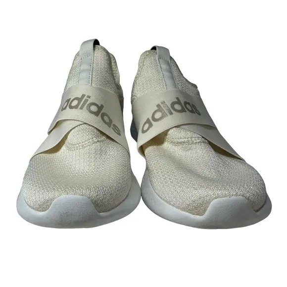 ADIDAS 8.5 Women's Cloudfoam Pure Motion Running Shoe Cream White Slip On