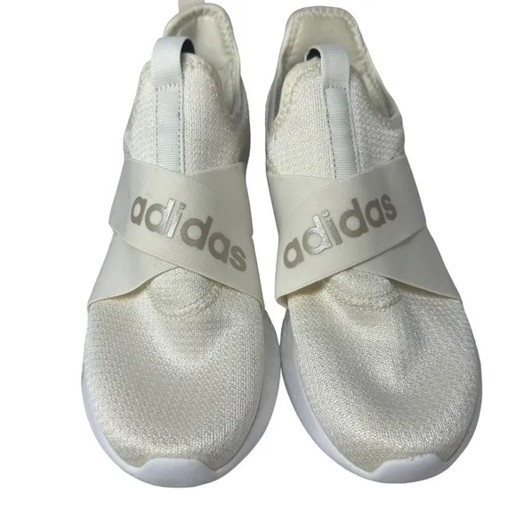 ADIDAS 8.5 Women's Cloudfoam Pure Motion Running Shoe Cream White Slip On
