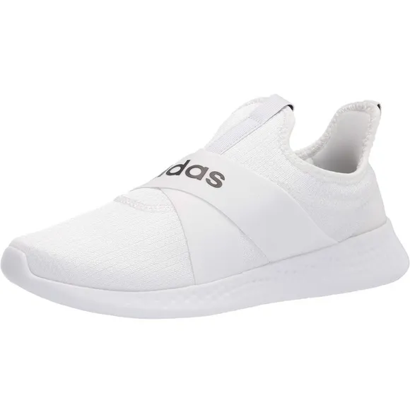 ADIDAS 8.5 Women's Cloudfoam Pure Motion Running Shoe Cream White Slip On