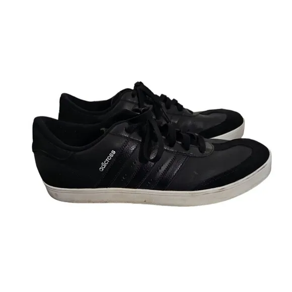 Adidas adicross Mens Spikeless Black Leather Golf Shoes Size 11.5