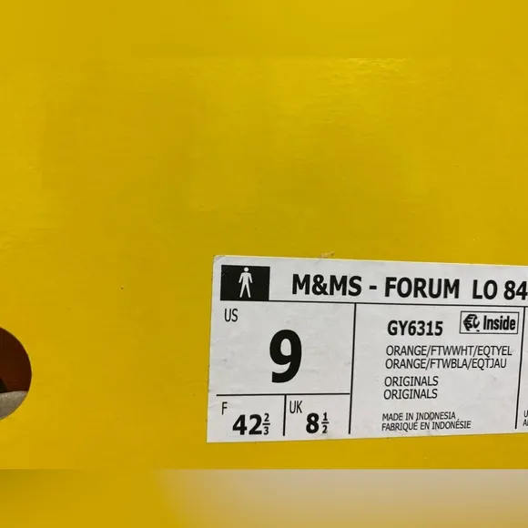 Adidas Adidas Originals Forum Low 84 x M&amp;M's Men's Shoes SZ 9 NEW WITH  BOX