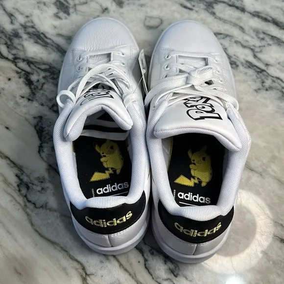 Adidas Advantage Pokemon White Black Men Classic Shoes Sneakers US 8 .FW6670
