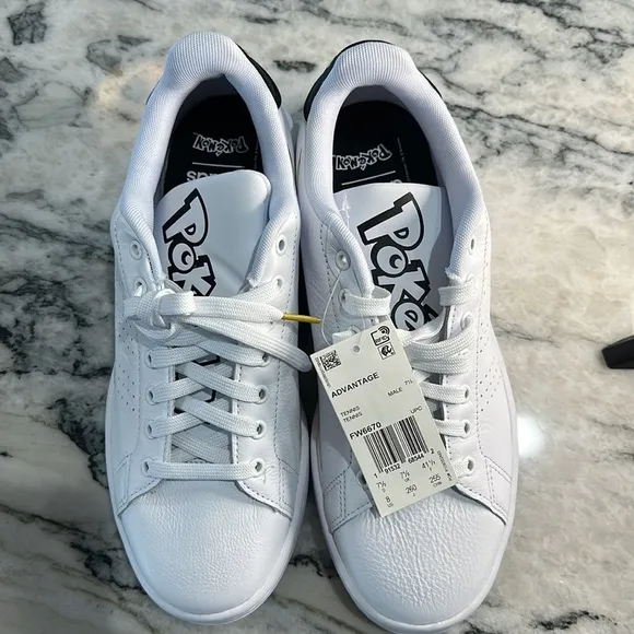 Adidas Advantage Pokemon White Black Men Classic Shoes Sneakers US 8 .FW6670