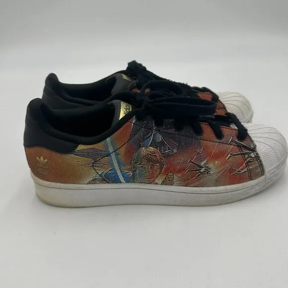 ADIDAS &quot;The Force Awakens&quot; Originals Superstar Star Wars J Sneakers  Junior 6.5M