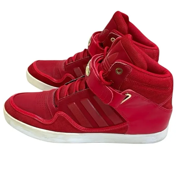 Adidas AR 2.0 Mid Suede Sneakers Red White SZ 12