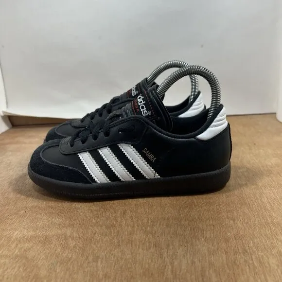 Adidas Boys Samba Classic Youth Size 2.5 036516 Black Soccer Shoes Sneakers