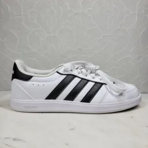 Adidas Breaknet Sleek Sneakers Womens 7 White Black 3 Stripes Athletic Shoes New