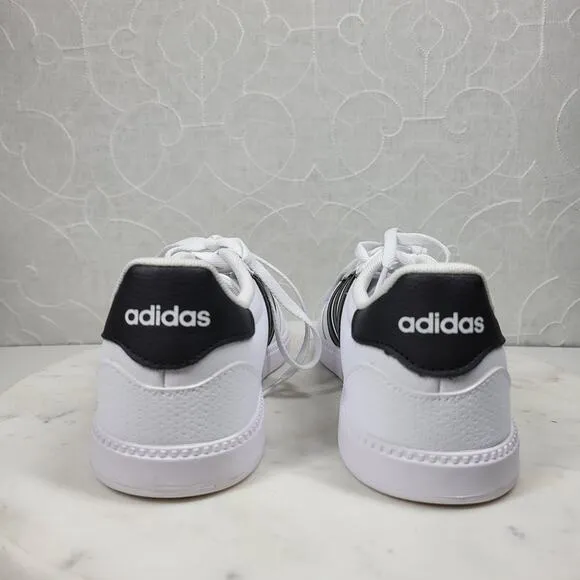 Adidas Breaknet Sleek Sneakers Womens 7 White Black 3 Stripes Athletic Shoes New