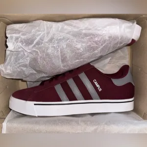 adidas Campus Maroon and Gray Athletic Shoes