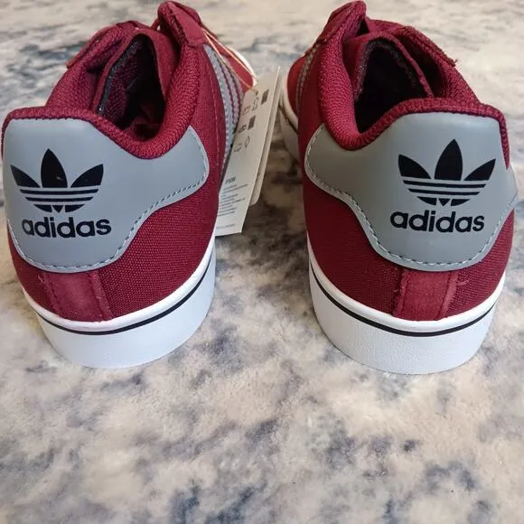 Adidas Campus Vulc Shadow Red Grey White Shoes IF9286 Men's Size 7 NWB