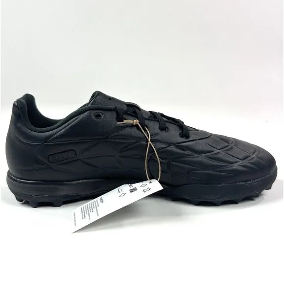 Adidas Copa Pure.3 TF Black Leather Low Turf Soccer Shoes ID4321