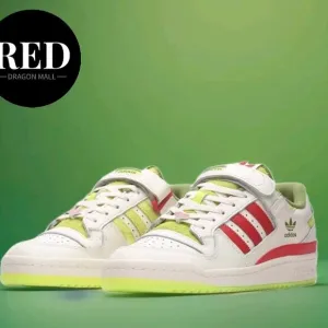 Adidas Dr. Seuss x Forum Low The Grinch Cream White Shoes - Men's Size 9.5