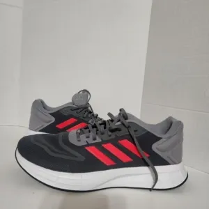 Adidas Duramo 10 Running Shoes Grey Four Vivid Red Iron Metallic Men's Size 12.5