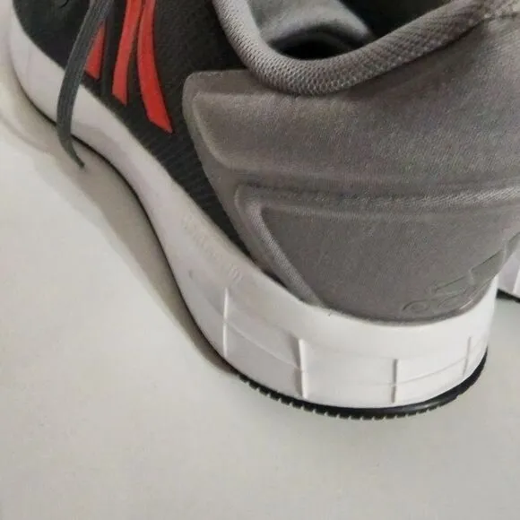 Adidas Duramo 10 Running Shoes Grey Four Vivid Red Iron Metallic Men's Size 12.5