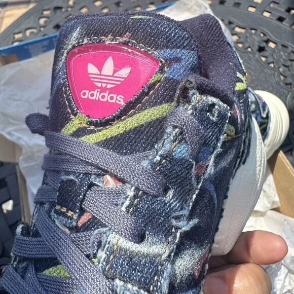 Adidas Falcon Paint Denim Women's Athletic Shoes CG6249 Size 5.5