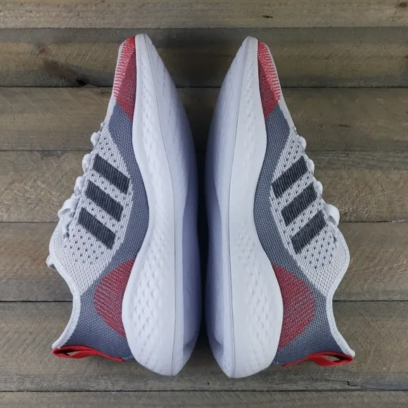 adidas Fluidflow 2.0 Mens Running Athletic Shoes Sneaker White Grey Red