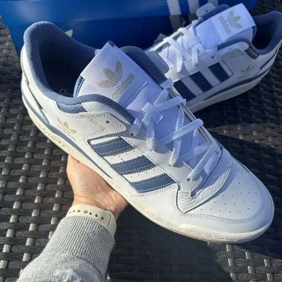 Adidas Forum CL Low White Crew Blue Gum Men's Athletic Shoes IH7821