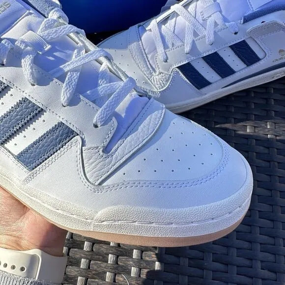 Adidas Forum CL Low White Crew Blue Gum Men's Athletic Shoes IH7821