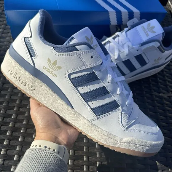 Adidas Forum CL Low White Crew Blue Gum Men's Athletic Shoes IH7821