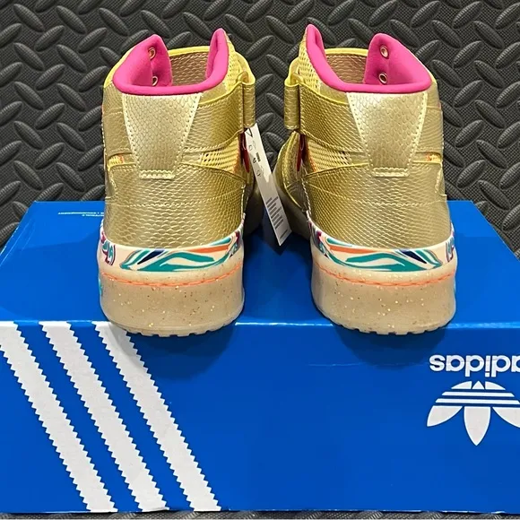 adidas Forum Mid Carnival Metallic Gold Mid Top Shoes Mens‎ Size 11.5
