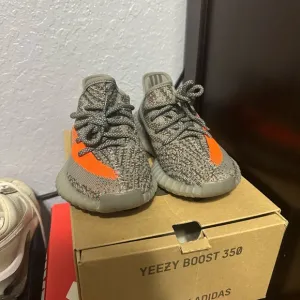 Adidas Gray and Orange Sneakers Yeezy Boost 350