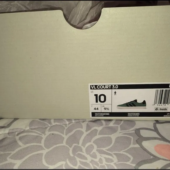 Adidas Green and Black Sneakers with Suede Texture