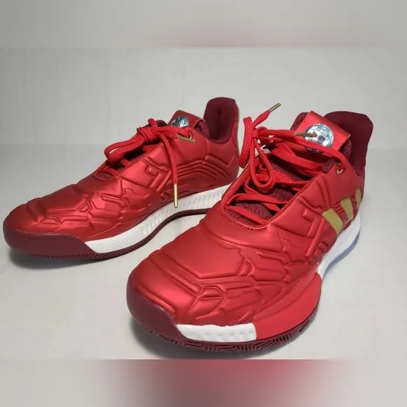 Adidas Harden Vol 3 Iron Man Tony Stark Marvel EG2626 Boys sz 5 Sneakers Shoes