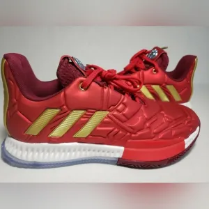 Adidas Harden Vol 3 Iron Man Tony Stark Marvel EG2626 Boys sz 5 Sneakers Shoes
