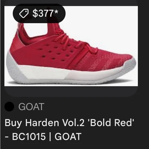 Adidas Harden Vol.2 Red Basketball Shoes